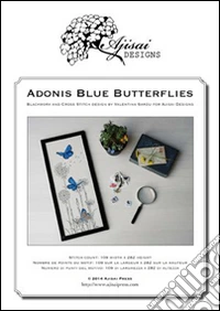 Adonis blue buterflies. Cross stitch and blackwork design libro