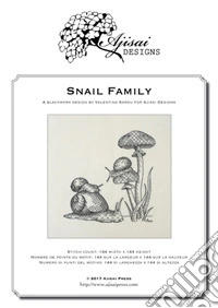 Snail family. Blackwork design libro