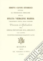 Cenni storici su Beata Vergine Maria volgarmente detta della Rondine Venerata in Spilamberto nella Chiesa prevostale di S. Adriano P. (rist. anast. 1840) libro