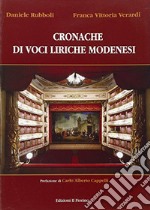 Cronache di voci liriche modenesi libro