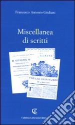 Miscellanea di scritti libro