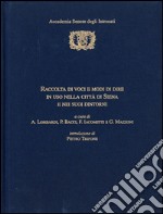 Raccolta di voci e modi di dire in uso nella città di Siena e nei suoi dintorni