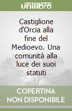 Castiglione d'Orcia alla fine del Medioevo. Una comunità alla luce dei suoi statuti libro