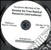 European meeting of the Society for free radical research international (Vilamoura, 10-13 October 2007). CD-ROM libro