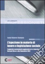 L'ispezione in materia di lavoro e legislazione sociale