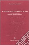 Lezioni di storia del diritto italiano libro