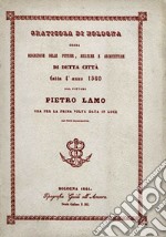 Graticola di Bologna. Gli edifici e le opere d'arte della città nel 1560 (rist. anast. Bologna, 1844). Nuova ediz. libro