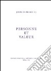 Personne et valeur libro di Finance Joseph de