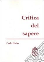 Critica del sapere libro