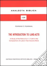 The introduction to Luke-acts libro