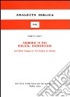 Medicine in the biblical background and other essays on the origins of hebrew libro