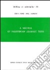 A Manual of palestinian aramaic texts libro