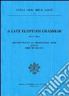 A Late egyptian grammar libro