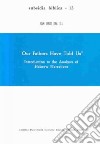 Our Fathers have told us. Introduction to the analysis of hebrew narratives libro