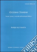 Gezerah shawah. Storia, forme e metodo dell'analogia biblica libro