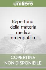 Repertorio della materia medica omeopatica (2) libro