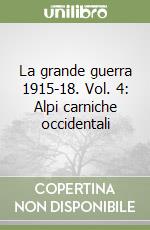 La grande guerra 1915-18. Vol. 4: Alpi carniche occidentali libro