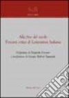 Alla fine del secolo. Percorsi critici di letteratura italiana libro di Pepe Paola