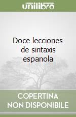 Doce lecciones de sintaxis espanola libro