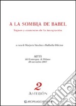 A la sombra de Babel. Dignos y contextos de la integración. Atti del Convegno (Milano, 28 novembre 2007). Ediz. multilingue libro