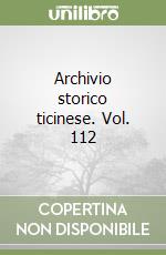 Archivio storico ticinese. Vol. 112 libro