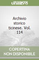 Archivio storico ticinese. Vol. 114 libro