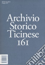 Archivio storico ticinese. Vol. 161 libro