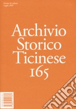 Archivio storico ticinese. Vol. 165 libro