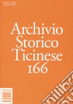 Archivio storico ticinese. Vol. 166 libro