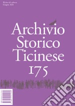 Archivio storico ticinese. Vol. 175 libro