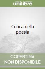 Critica della poesia libro