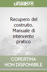 Recupero del costruito. Manuale di intervento pratico libro