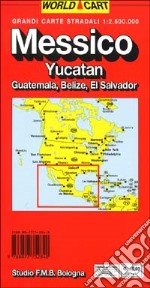 Messico. Yucatan. Guatemala. Belize. El Salvador 1:2.500.000