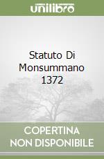 Statuto Di Monsummano 1372 libro