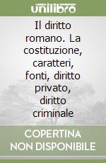 Il diritto romano. La costituzione, caratteri, fonti, diritto privato, diritto criminale libro