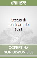 Statuti di Lendinara del 1321 libro