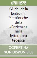 Gli dei della lentezza. Metaforiche della «Pazienza» nella letteratura tedesca libro