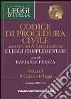 Codice di procedura civile annotato con la giurisprudenza e leggi complementari voll. 1-2: Il codice e le leggi-La giurisprudenza libro