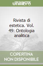 Rivista di estetica. Vol. 49: Ontologia analitica libro