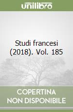 Studi francesi (2018). Vol. 185 libro