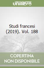 Studi francesi (2019). Vol. 188 libro