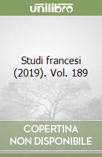 Studi francesi (2019). Vol. 189 libro