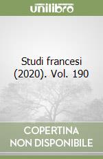 Studi francesi (2020). Vol. 190 libro