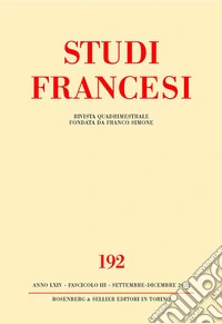 Studi francesi. Vol. 192
