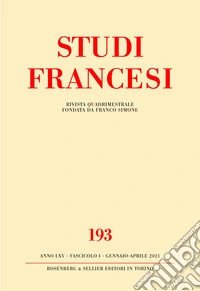 Studi francesi. Vol. 193
