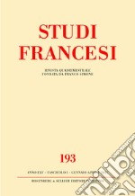 Studi francesi. Vol. 193 libro