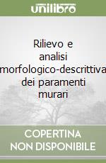 Rilievo e analisi morfologico-descrittiva dei paramenti murari libro