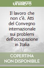 Il lavoro che non c'è. Atti del Convegno internazionale sui problemi dell'occupazione in Italia libro