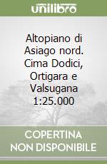 Altopiano di Asiago nord. Cima Dodici, Ortigara e Valsugana 1:25.000 libro
