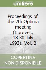 Proceedings of the 7th Optima meeting (Borovec, 18-30 July 1993). Vol. 2 libro